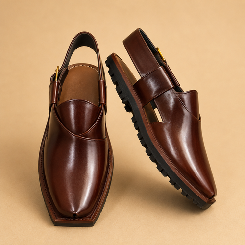Charsadda Classic Handmade Leather Sandals Maroon