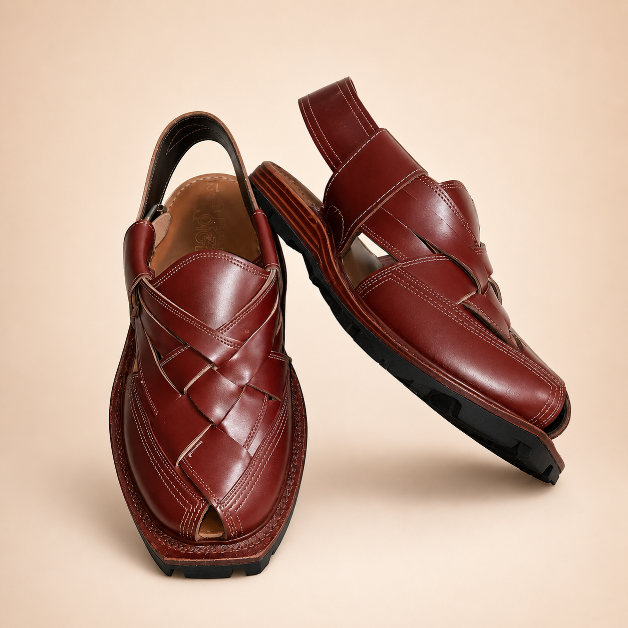 Maroon Narozi - Double Leather 100%
